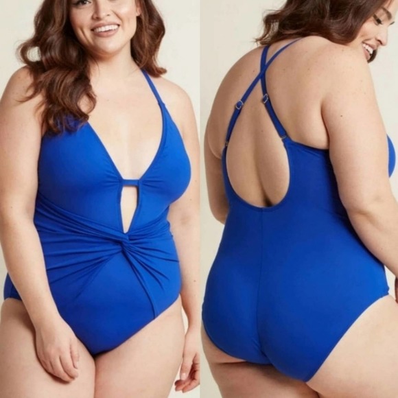 Modcloth Other - Modcloth LaBianca Twist Come True Blue One Piece Swimsuit